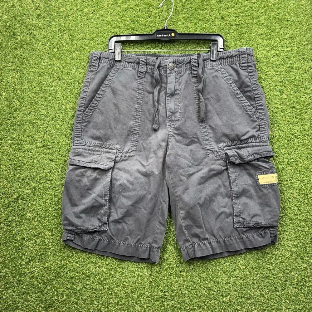 True Religion Cargo Shorts Mens 42 Isaac Overdye Drawstring Skater Grunge y2k